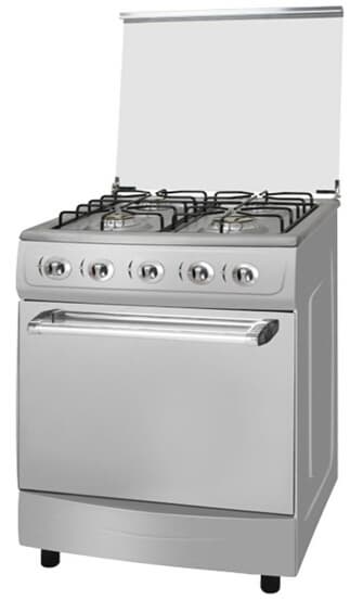 Professional 24-Inch Freestanding Gas Range Silver SS